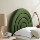 Modway - Solana Arqué Performance Velvet Lit à plateforme jumelle, Vert mousse-Rembourrage en mousse dense