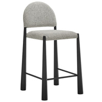 Modway - Hayley Tissu rembourré Tabouret de comptoir - Chameau Noir-Tabouret polyvalent
