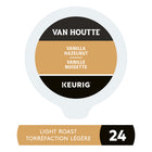 Café Van Houtte, Vanille noisette - Torréfaction légère - Dosettes de café K-Cup - Paquet de 24-Compatibilité : Ce produit contient des dosettes K-Cup authentiques, conçues pour garantir la qualité et la compatibilité avec toutes les cafetières Keurig