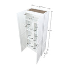 Manhattan Comfort - Hopkins 59,22 po Ensemble Moderne 2 Pièces Armoire de Rangement à 14 Étagères - Blanc-Comprend 7 grands compartiments à casiers