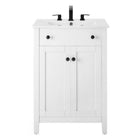Modway - Nantucket 24" Vanette de salle de bain - Blanc blanc-Portes à fermeture douce