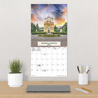 DateWorks - 2026 Calendrier Mural 16 Mois - 12 po x 12 po - Destinations Exotiques - Bilingue -Comprend des pages mensuelles de janvier à décembre 2026, ainsi que les 4 derniers mois de 2025
