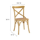 Modway - Gear Restauration Fauteuil d’appoint - Naturel-Cadre en bois d’orme revêtu