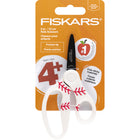 Fiskars - Ciseaux MVP 5 po à pointe fine et revêtement antiadhésif, Baseball-Les lames novatrices à bord sécurisé présentent un angle de lame plus sûr