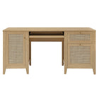 Modway - Soma 63" Bureau - Chêne-Tiroirs glissants à extension complète