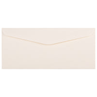 JAM Paper Enveloppes format livret Strathmore fini lin avec rabat gommé, 4 1/8x 9 1/2 po, blanc naturel, 1000/paquet-Blanc naturel