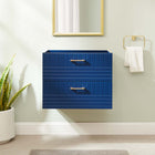 Modway - Daybreak Support mural de 24" - Bleu-Tiroirs à extension complète