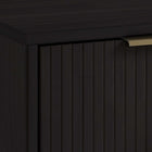 Manhattan Comfort - Table de nuit moderne Granville 46 cm à 2 tiroirs - Noir-Base de balai moderne ouverte avec pieds latéraux ajoutant un design de mode sans couture et de la durabilité