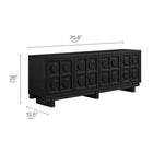 Modway - Knox 71 pouces Meuble TV, Noir-Construction en mélange de bois