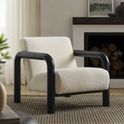 Modway - Sereno Boucle Chaise d’accent - Noir crème-Rembourrage en mousse dense