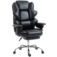 HOMCOM - Fauteuil de bureau rembourré big and tall avec ressort pack - capacité de 400 lbs-Ressorts ensachés associés à une mousse souple moulée, un rembourrage épais et une assise large offrent un soutien comparable à celui d’un canapé 
