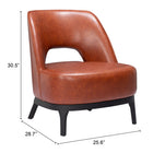 Zuo - Mistley Fauteuil d’appoint - Brun-Garantie limitée de 3 ans