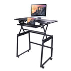 Rocelco - Ensemble de rehausseur de bureau de luxe à hauteur ajustable de 46" et support au sol - Noir-8