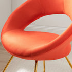 Modway - Nouvelle Performance Velvet Chaise à manger Ensemble de 2 - Orange dorée-Épingles de pied non marquées