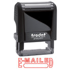 Trodat - Timbre autoencreur Printy avec fenêtre sans incidence sur le climat 4911 - "E-MAILED"-Timbre de qualité supérieure avec encre non toxique à base d'eau  
