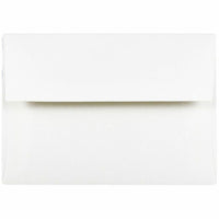 JAM Paper - Enveloppes d'invitation A2 Strathmore - 4,375 po x 5,75 po - Vélin blanc brillant - paquet de 50 (191151I)-Vélin blanc brillant