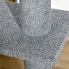 PawHut - Arbre à chat du sol au plafond 100 po avec 3 perchoirs - gris-Matériau : Panneau de particules de grade E1 et peluche 