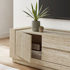 Modway - Hollis 59 po Travertin Meuble TV, Travertin-2 tiroirs