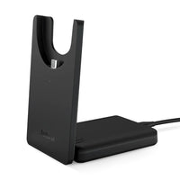Jabra - Support de bureau pour Evolve2 55 (USB-C)-Il s’agit d’un support de recharge de bureau conçu spécifiquement pour le casque Jabra Evolve2 55, offrant un espace de stockage pratique et un accès à l’alimentation