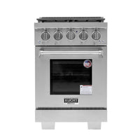 Kucht - 24 po Série KFX-X Cuisinière Pro Style au gaz propane - Acier inoxydable-Nouveaux brûleurs true simmer pour une cuisson délicate à basse température