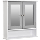 Kleankin - Armoire à pharmacie avec miroir - gris-Design élégant, idéal pour la cuisine, la salle de bain et plus encore 