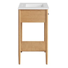 Modway - Zaire 30" Vanette de salle de bain - Blanc naturel-Bassin en céramique