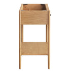 Modway - Zaire 36" Armoire de toilette de salle de bain (lavabo non inclus) - Naturel-Jambes effilées