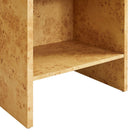 Modway - Hudson Bois de burl à 1 tiroir Table de chevet avec étagère, Naturel-8