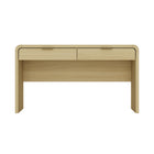 Manhattan Comfort - Bureau moderne Grace 54 po - Chêne naturel et or-Bureau moderne pour bureau à domicile et bureau de direction