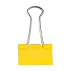JAM Paper - Pinces à reliure colourées - taille moyenne - 32 mm (1 1/4 po) - jaunes - paquet de 15-Quantité : 15 clips par paquet | Durables et réutilisables