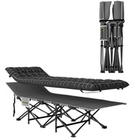 Outsunny - Lit de camp pour adultes avec matelas-Matelas doux de 9 cm assure chaleur et confort pendant le repos  