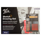 Mont Marte - Ensemble de 30 croquis et dessins Signature-Ce kit de 30 pièces comprend tous les outils de dessin essentiels pour explorer les techniques d'esquisse, d'ombrage et de techniques sèches, le tout dans une seule boîte