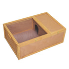PawHut - Enclos pour tortue avec design à deux pièces 37 po L x 25 po l x 13 po H-Comprend une zone de couchage fermée avec un couvercle à charnière pour l’accès 