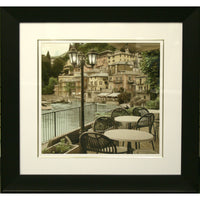 Porto Cafe Italia par Alan Blaustein - Impression encadree - 34" x 30"-Impression d'art de haute qualité avec passe-partout et encadrement professionnel