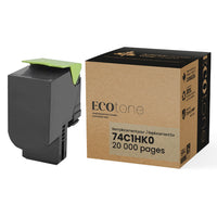 Ecotone - Lexmark 74C1HK0 Toner remanufacturé - Noir 20K-Couleur: Noir