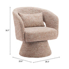 Zuo - Liva Chaise pivotante - Brun givré-6