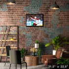 Nathan MacKinnon Colorado Avalanche Goal Celebration sur toile - Toile encadree - 31" x 22"-Sous licence officielle de la LNH et de l'AJLNH
