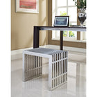 Modway - Gridiron Petit Acier inoxydable Banc - Argent-Construction en acier inoxydable