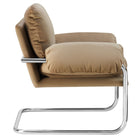 Modway - Ansel Performance Velvet Chaise d’accent - Taupe-Coussin surchargé