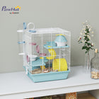 PawHut - Cage pour hamster et gerbille avec roue d'exercice et tube de jeu-Comprend un système de tunnels DIY, élargissant l’aire de jeu pour un plaisir infini 