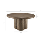Modway - Tori Rond de 31 pouces Terrasse extérieure Béton Table à manger - Noyer vieilli-Finition inspirée du bois