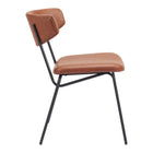 Zuo - Charon Chaise de salle à manger - Brun vintage - Ensemble de 2-Garantie limitée de 3 ans