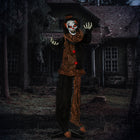 HOMCOM - Accessoire animatronique de clown avec yeux lumineux - pour fête-Les yeux rouges luisent d'une manière effroyable 