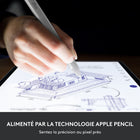 Stylet numérique Logitech Crayon USB-C pour iPad (2018 et versions ultérieures) - Argent-Tube en aluminium et capuchon en PC plus ABS