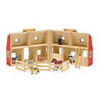 Grange pliante et mobile Melissa & Doug -Comprend sept animaux de ferme en plastique réalistes, une échelle en bois et un enclos pliable