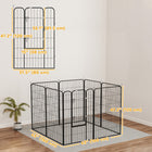PawHut - Parc à chiens robuste à 8 panneaux avec porte pour grands chiens - 47 po H-Les 8 panneaux peuvent être installés en rectangle