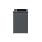 Modway - Bryn Support mural de 24" Vanette de salle de bain - Gris Noir-Évier en céramique avec comptoir intégré