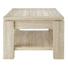 Modway - Hollis Travertin Table basse - Travertin-Coussinets de pied non marqués