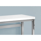 Monarch Specialties - 7683 Bureau 48 po L - Hauteur Adjustable Blanc/Metal Argent-Bureau réglable parfait pour tous les ordinateurs portables ou tablettes; surface facile à maintenir fini de tous les côtés