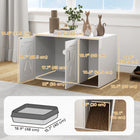 PawHut - Maison pour bac à litière pour chat, table d’appoint avec griffoir-Les patins antidérapants assurent une utilisation stable et robuste 